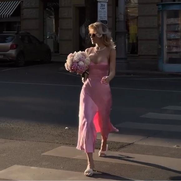 Zara Dresses & Skirts - Zara Dress | Pink Satin Dress NWT